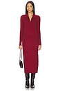 view 2 of 4 The Averie Polo Rib Sweater Dress in Cranberry