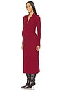 view 3 of 4 The Averie Polo Rib Sweater Dress in Cranberry