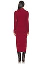 view 4 of 4 The Averie Polo Rib Sweater Dress in Cranberry