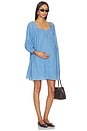 view 1 of 5 The Lottie Secret Nursing Dress in Blue Plaid