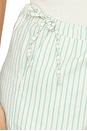 view 6 of 6 The Side Tie Short in Cream & Green Stripe