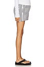 view 3 of 6 The Rachel Striped Short in Navy Stripe