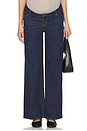 view 2 of 7 The Maternity Wide Leg Jean in Classic Rinse