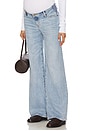 view 1 of 6 The Maternity Wide Leg Jeans in 90s Light Wash