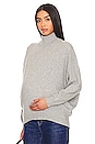 view 1 of 5 The Estella Maternity Sweater in Heather Grey Melange