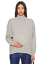 view 2 of 5 The Estella Maternity Sweater in Heather Grey Melange