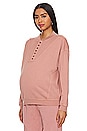 view 1 of 4 Cora Maternity Sweatshirt in Rose Mauve
