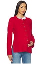 view 2 of 4 The Celine Contour Cardigan in Cherry