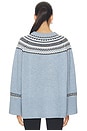 view 3 of 4 The Pippa Fairisle Pullover in Denim Blue Multi Fairisle