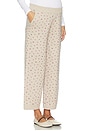 view 1 of 7 The Nora Floral Knit Pant in Oat Melange