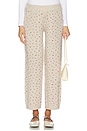 view 2 of 7 The Nora Floral Knit Pant in Oat Melange