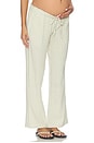 view 1 of 6 PANTALÓN PIERNA ANCHA THE ISLA in Natural & Blue Stripe