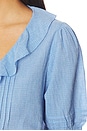 view 6 of 6 The Plaid Lou Lou Nursing Blouse in Light Blue Plaid