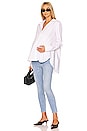 view 4 of 4 The Classic Button Down Maternity Shirt in White
