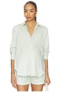 view 2 of 5 CHEMISE THE CLASSIC in Cream & Green Stripe