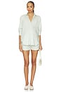 view 4 of 5 CHEMISE THE CLASSIC in Cream & Green Stripe