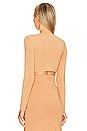 view 3 of 4 The Maternity Body Longsleeve Crop Top in Camel