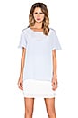 view 1 of 4 Silk Overlay Tee Dress in Periwinkle & White
