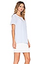 view 2 of 4 Silk Overlay Tee Dress in Periwinkle & White