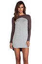 view 1 of 5 Colorblock Shift Dress in Heather Mocha & Grey