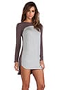 view 3 of 5 Colorblock Shift Dress in Heather Mocha & Grey