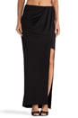view 1 of 6 Draped Wrap Maxi Skirt in Black