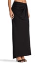 view 2 of 6 Draped Wrap Maxi Skirt in Black