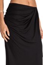 view 5 of 6 Draped Wrap Maxi Skirt in Black