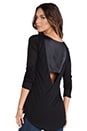 view 1 of 4 Silk V Back Top in Black