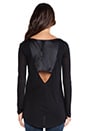 view 4 of 4 Silk V Back Top in Black