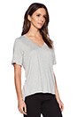 view 2 of 3 V Neck Tee in Light Heather Grey