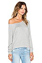 view 2 of 3 Long Sleeve Slouchy Top in Light Heather Grey