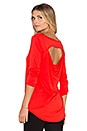 view 1 of 4 Long Sleeve Peekaboo Back Top in Scarlet