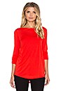 view 2 of 4 Long Sleeve Peekaboo Back Top in Scarlet