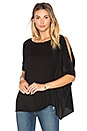 view 1 of 4 Asymmetric Silk Boxy Top in Black