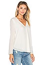 view 2 of 4 Silk Double Layer Top in White