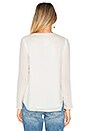view 3 of 4 Silk Double Layer Top in White