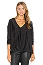 view 1 of 4 Silk Tuck Front Top in Black