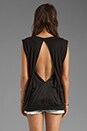view 3 of 4 Twist Back Top in Black