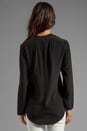 view 3 of 4 Silk Button Front Blouse in Black