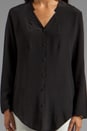 view 4 of 4 Silk Button Front Blouse in Black