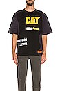 view 3 of 3 Cat Tee in Black & Yellow