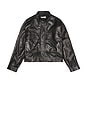 view 6 of 5 Leather Jacket in Black Python