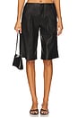 view 1 of 6 Pleated Trouser Short in Black