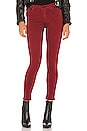 view 1 of 4 Barbara High Waist Super Skinny Ankle in Oxblood Houndstooth