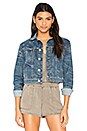 view 1 of 5 x REVOLVE Garrison Cropped Denim Jacket in Medium Blue