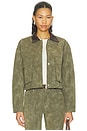 view 1 of 5 Faux Suede Chore Jacket in Army Green