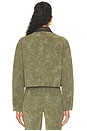 view 5 of 5 Faux Suede Chore Jacket in Army Green