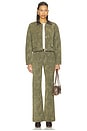 view 6 of 5 Faux Suede Chore Jacket in Army Green
