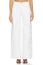 view 1 of 6 James High Rise Wide Leg Pants in Embroidered White